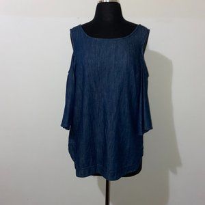 Lauren Ralph Lauren Blue Denim Blouse
